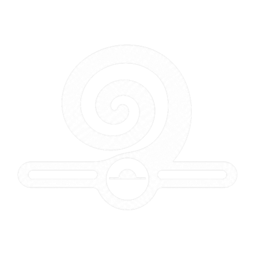Vestibular Well logo: cochlea spiral with balance level